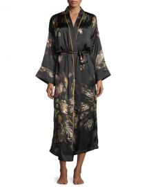 Morpho   Luna Sofia Floral-Print Long Silk Robe   Neiman Marcus at Neiman Marcus